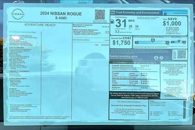 new 2024 Nissan Rogue car, priced at $30,645