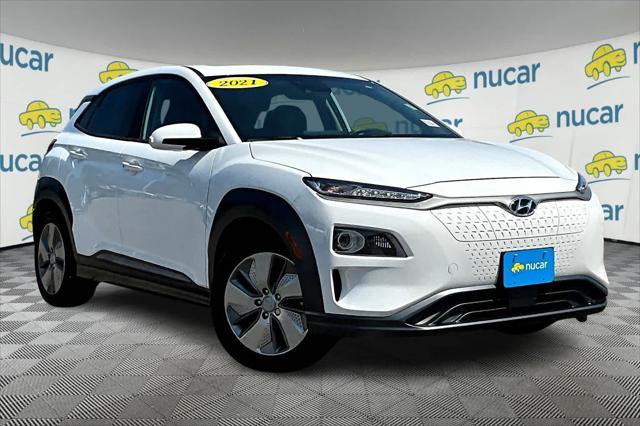 used 2021 Hyundai Kona EV car, priced at $16,997