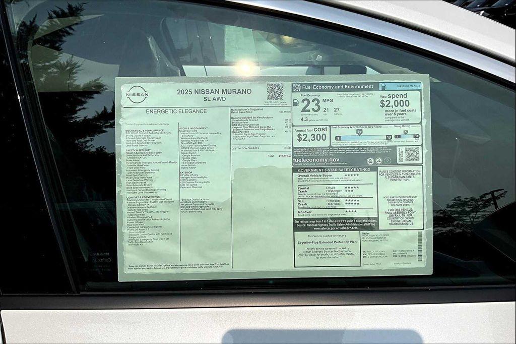 new 2025 Nissan Murano car, priced at $47,489