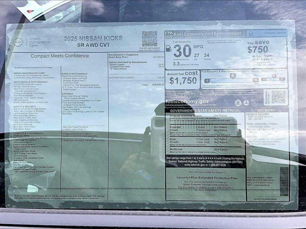 new 2025 Nissan Kicks car, priced at $28,534
