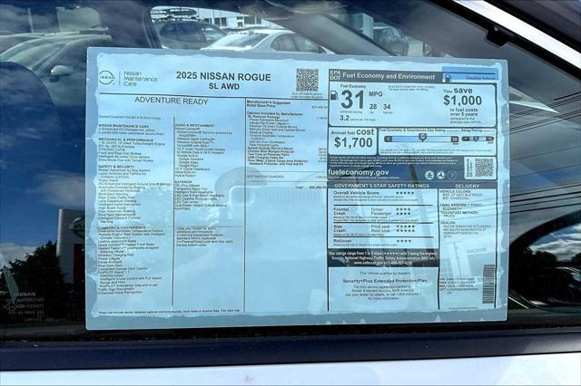new 2025 Nissan Rogue car, priced at $40,522