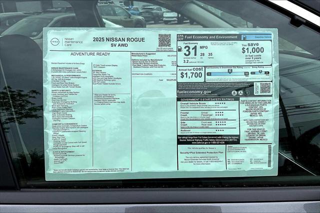 new 2025 Nissan Rogue car, priced at $33,274