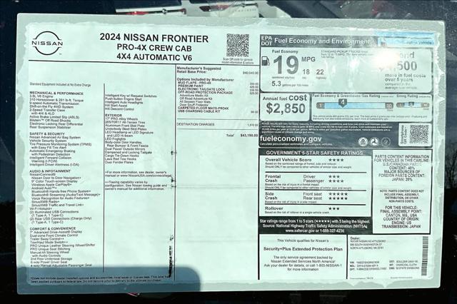 new 2024 Nissan Frontier car, priced at $41,357