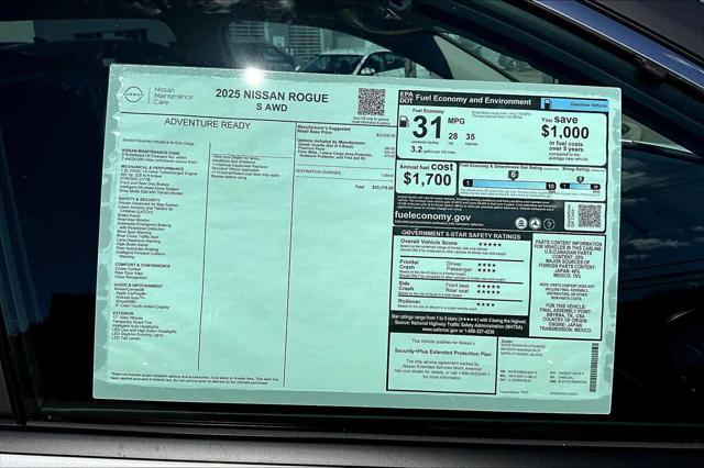 new 2025 Nissan Rogue car, priced at $31,826