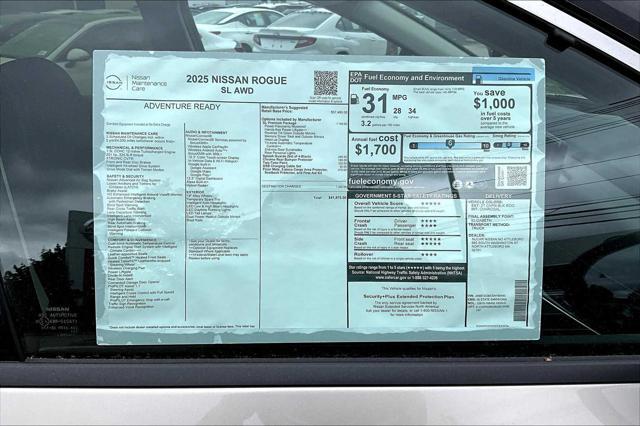 new 2025 Nissan Rogue car, priced at $40,139