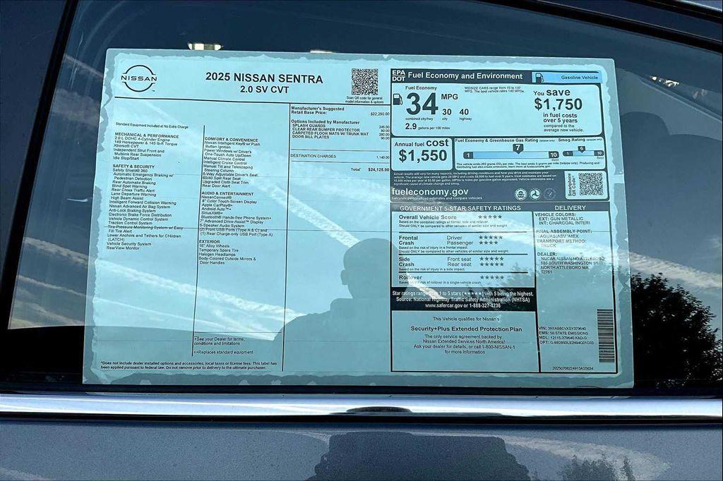 new 2025 Nissan Sentra car, priced at $23,307