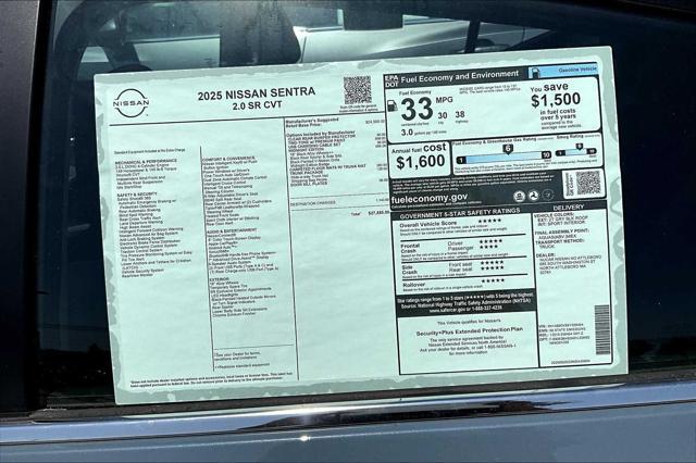 new 2025 Nissan Sentra car, priced at $26,766
