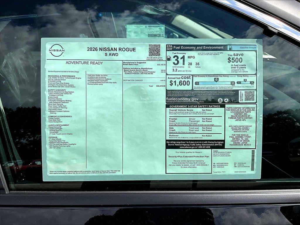 new 2026 Nissan Rogue car, priced at $31,030