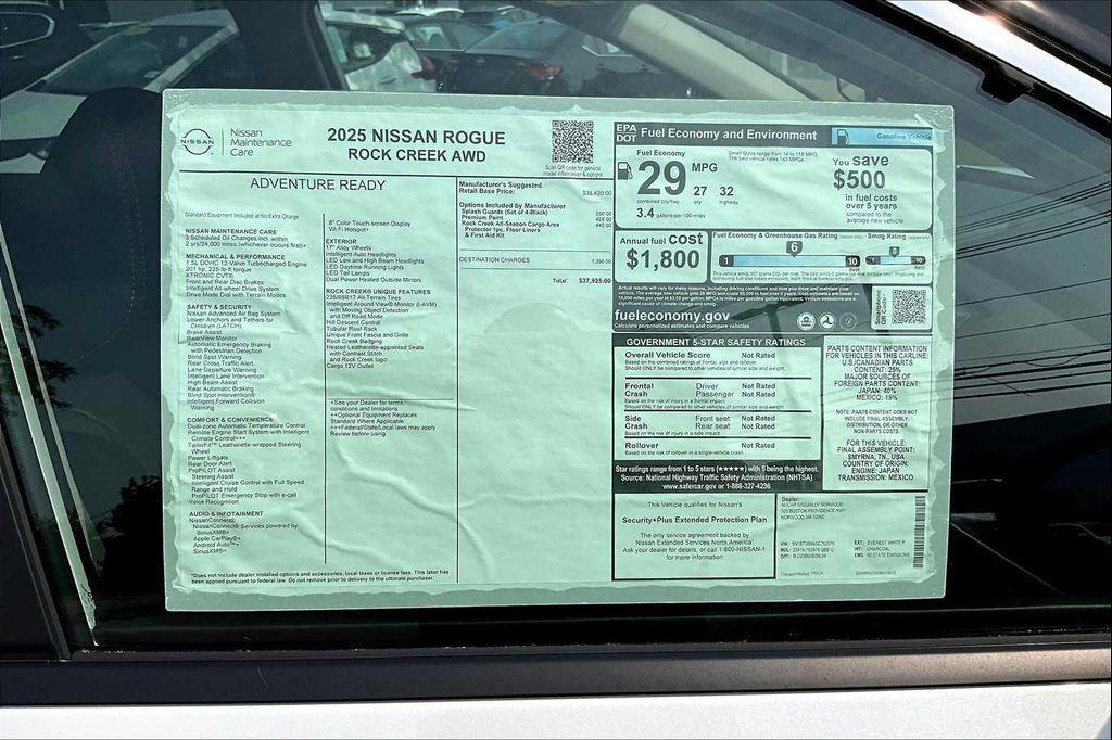 new 2025 Nissan Rogue car, priced at $37,925
