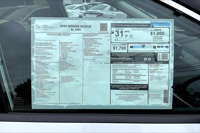 new 2025 Nissan Rogue car, priced at $40,207