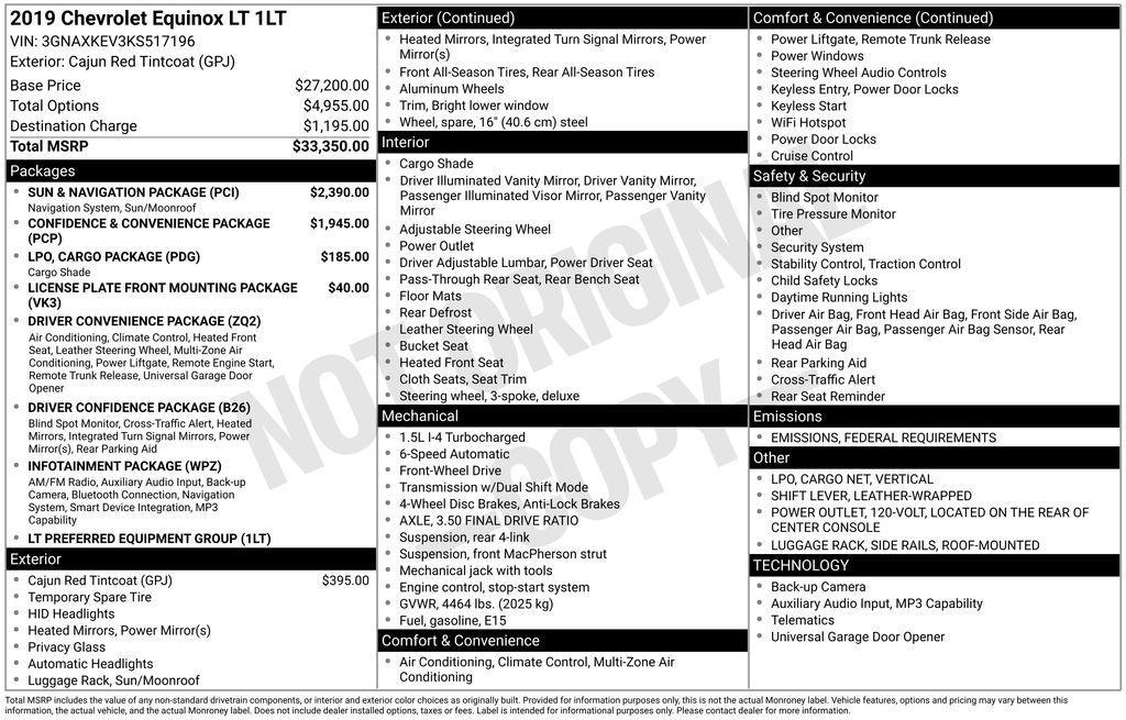 used 2019 Chevrolet Equinox car, priced at $9,490