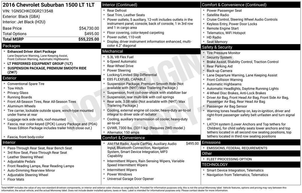 used 2016 Chevrolet Suburban car, priced at $17,790