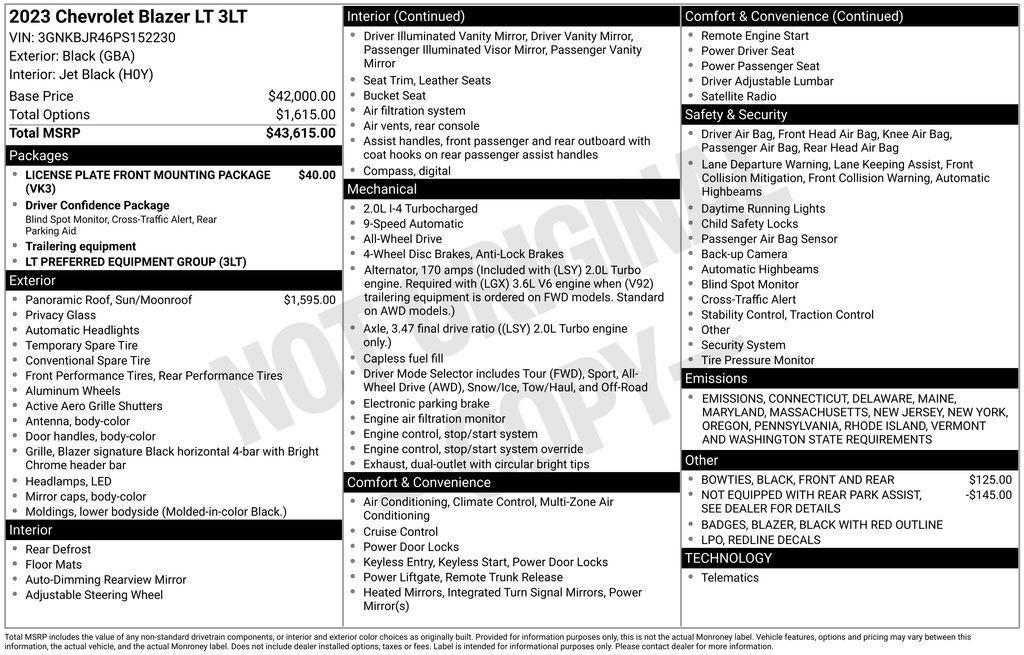 used 2023 Chevrolet Blazer car, priced at $27,790