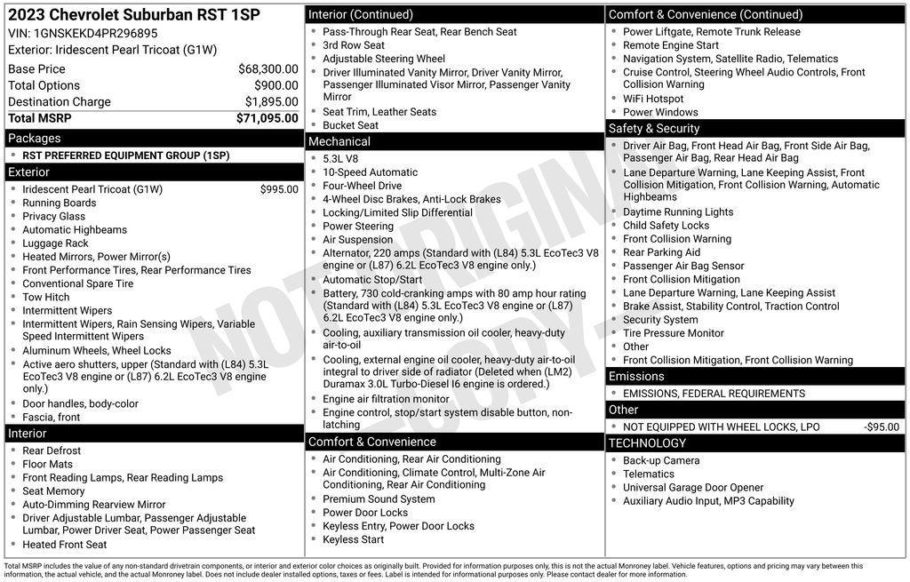 used 2023 Chevrolet Suburban car, priced at $56,990