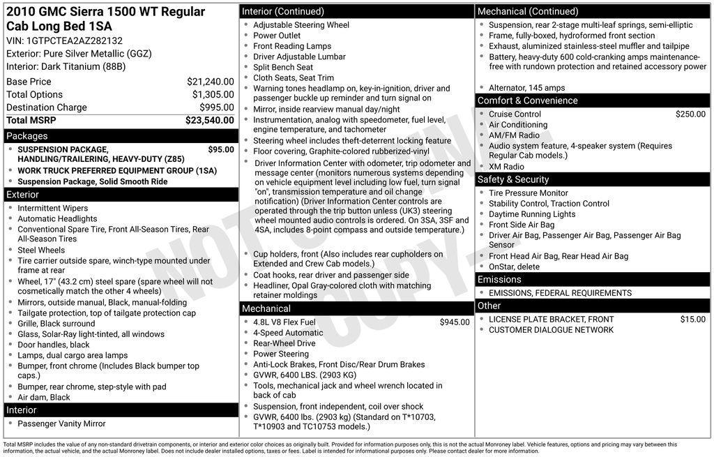 used 2010 GMC Sierra 1500 car, priced at $8,490