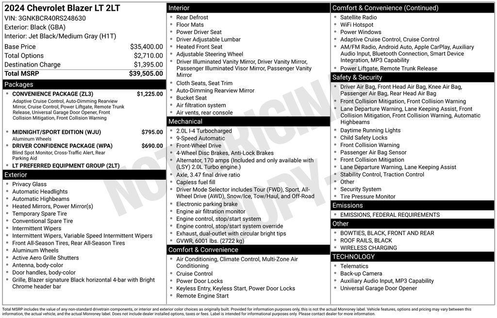 used 2024 Chevrolet Blazer car, priced at $26,990