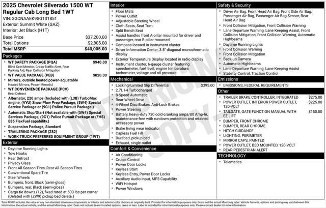 new 2025 Chevrolet Silverado 1500 car, priced at $33,537