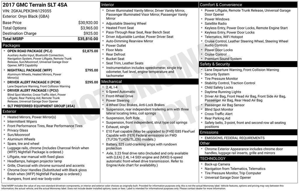 used 2017 GMC Terrain car, priced at $10,290