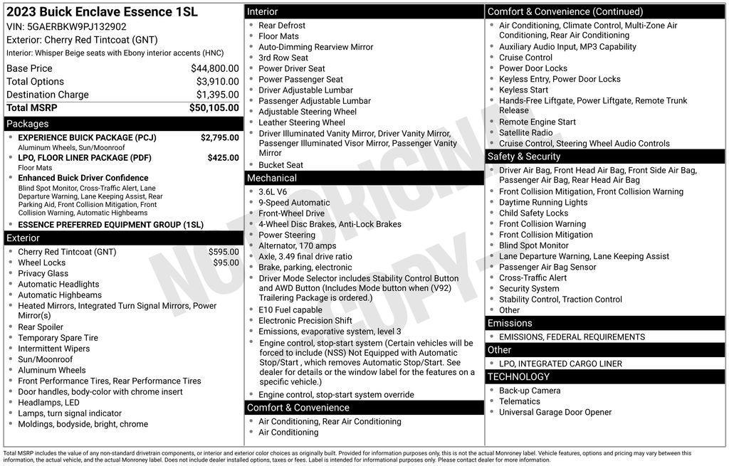 used 2023 Buick Enclave car, priced at $28,490