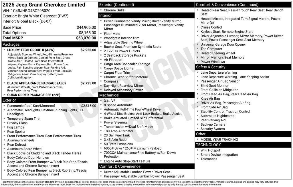 used 2025 Jeep Grand Cherokee car, priced at $41,990