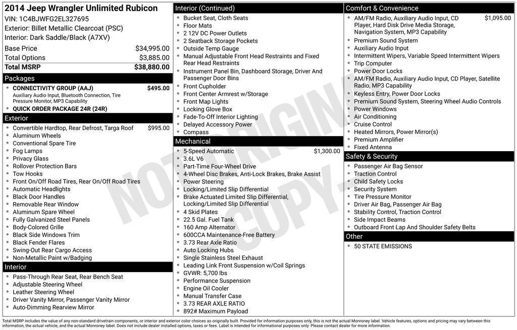 used 2014 Jeep Wrangler Unlimited car, priced at $18,290