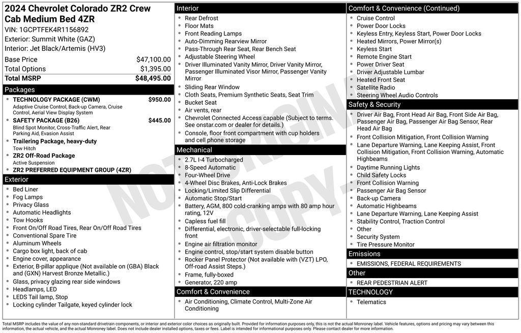 used 2024 Chevrolet Colorado car, priced at $43,990