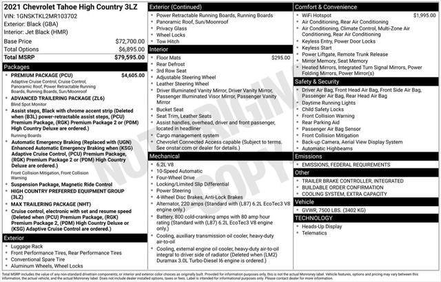 used 2021 Chevrolet Tahoe car, priced at $53,290