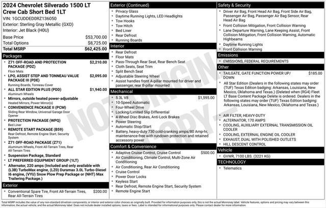 used 2024 Chevrolet Silverado 1500 car, priced at $47,590