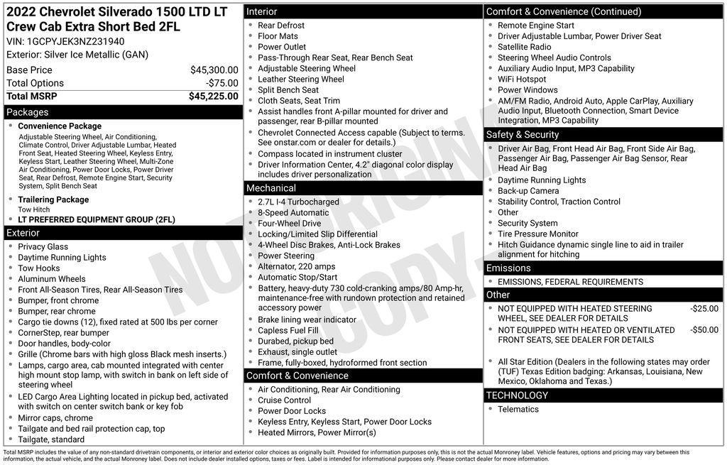 used 2022 Chevrolet Silverado 1500 car, priced at $31,990