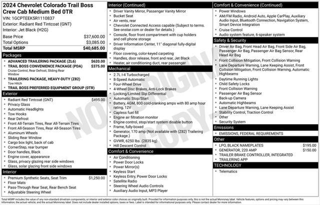 used 2024 Chevrolet Colorado car, priced at $39,990