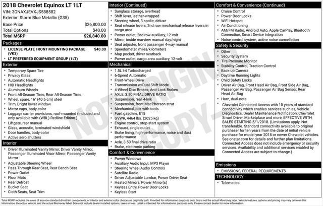 used 2018 Chevrolet Equinox car, priced at $13,090