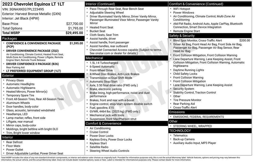 used 2023 Chevrolet Equinox car, priced at $22,290