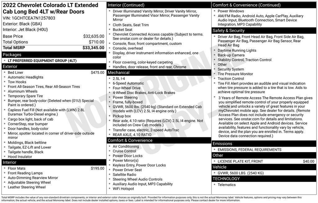 used 2022 Chevrolet Colorado car, priced at $26,190