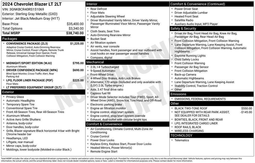 used 2024 Chevrolet Blazer car, priced at $25,990