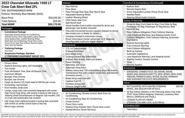 used 2022 Chevrolet Silverado 1500 car, priced at $35,990