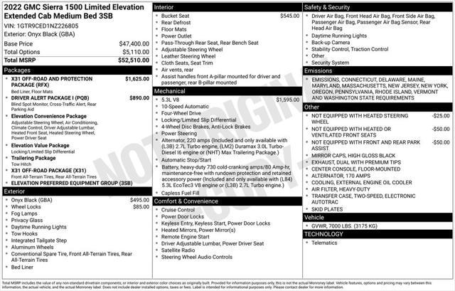 used 2022 GMC Sierra 1500 car, priced at $35,990