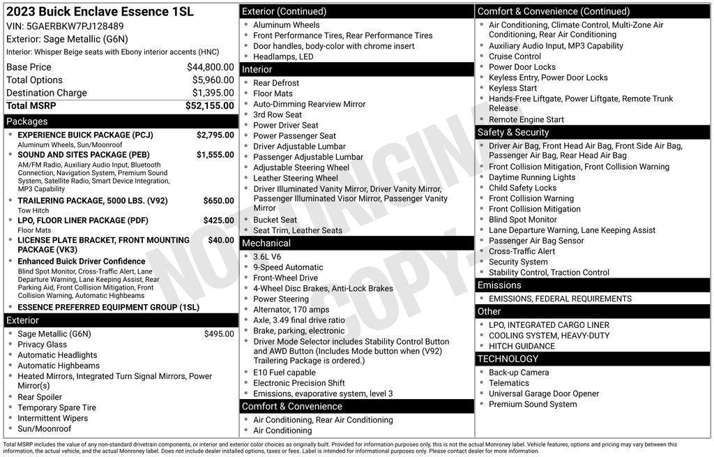 used 2023 Buick Enclave car, priced at $30,990