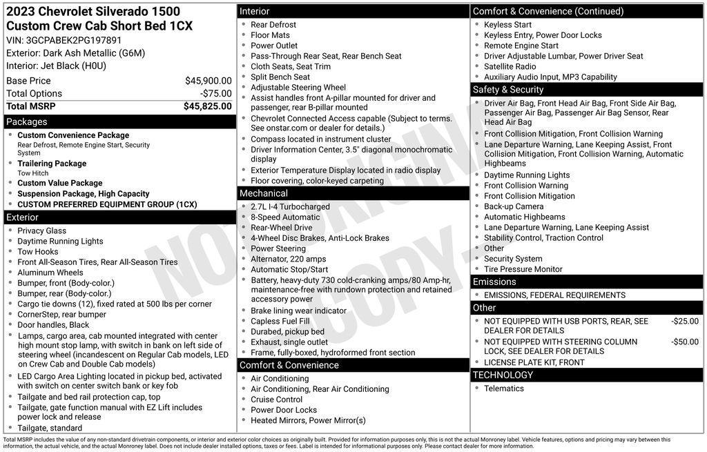 used 2023 Chevrolet Silverado 1500 car, priced at $32,290