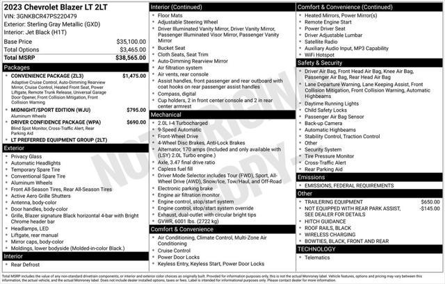 used 2023 Chevrolet Blazer car, priced at $25,490