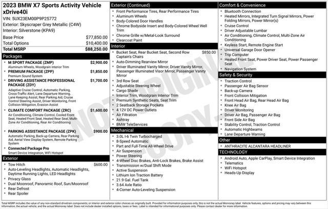 used 2023 BMW X7 car, priced at $69,240