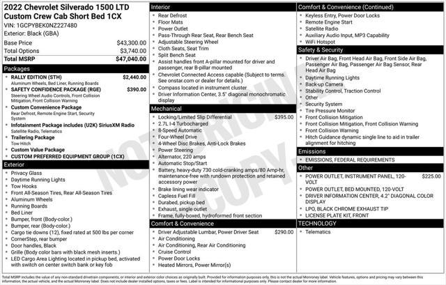 used 2022 Chevrolet Silverado 1500 car, priced at $34,690