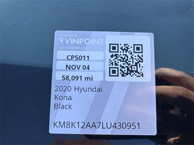 used 2020 Hyundai Kona car, priced at $16,491