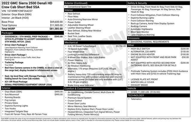 used 2022 GMC Sierra 2500 car, priced at $57,097