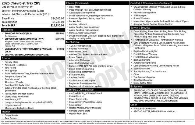 used 2025 Chevrolet Trax car, priced at $25,280
