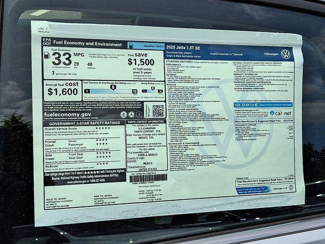 new 2025 Volkswagen Jetta car, priced at $26,619