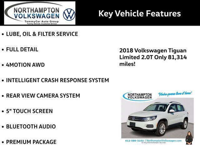 used 2018 Volkswagen Tiguan Limited car, priced at $15,993