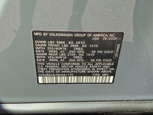 new 2025 Volkswagen Atlas car, priced at $43,745