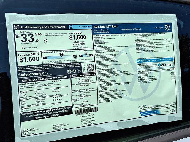 new 2025 Volkswagen Jetta car, priced at $23,720