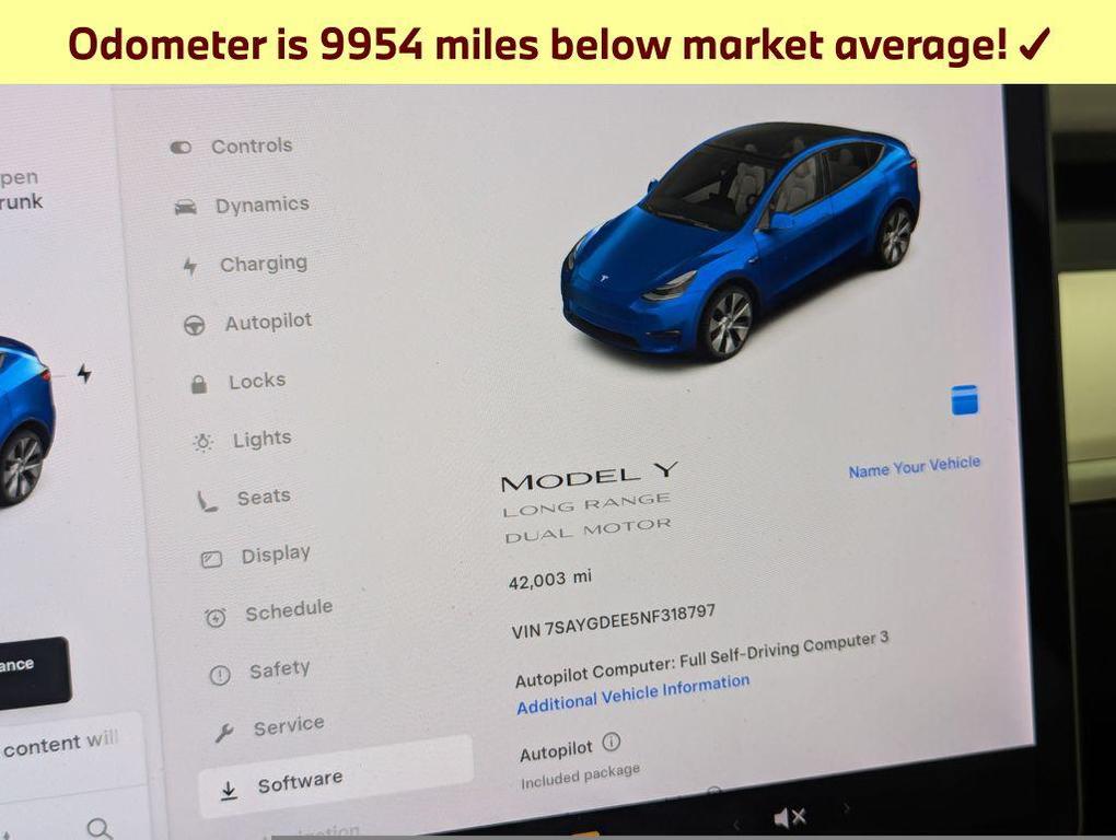 used 2022 Tesla Model Y car, priced at $27,469