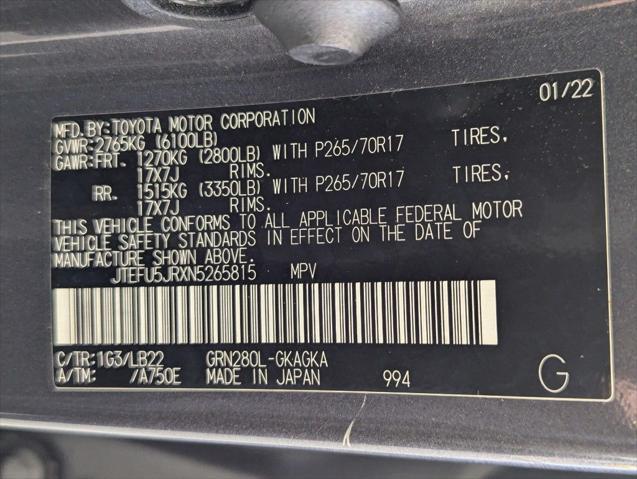 used 2022 Toyota 4Runner car, priced at $41,923